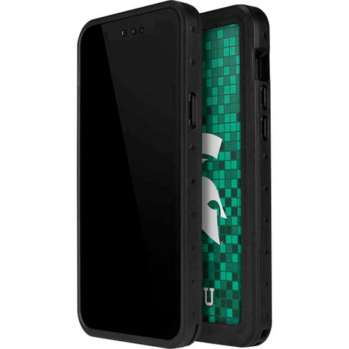 Michigan State University Spartans Digital Pixels iPhone 15 Pro Waterproof Case